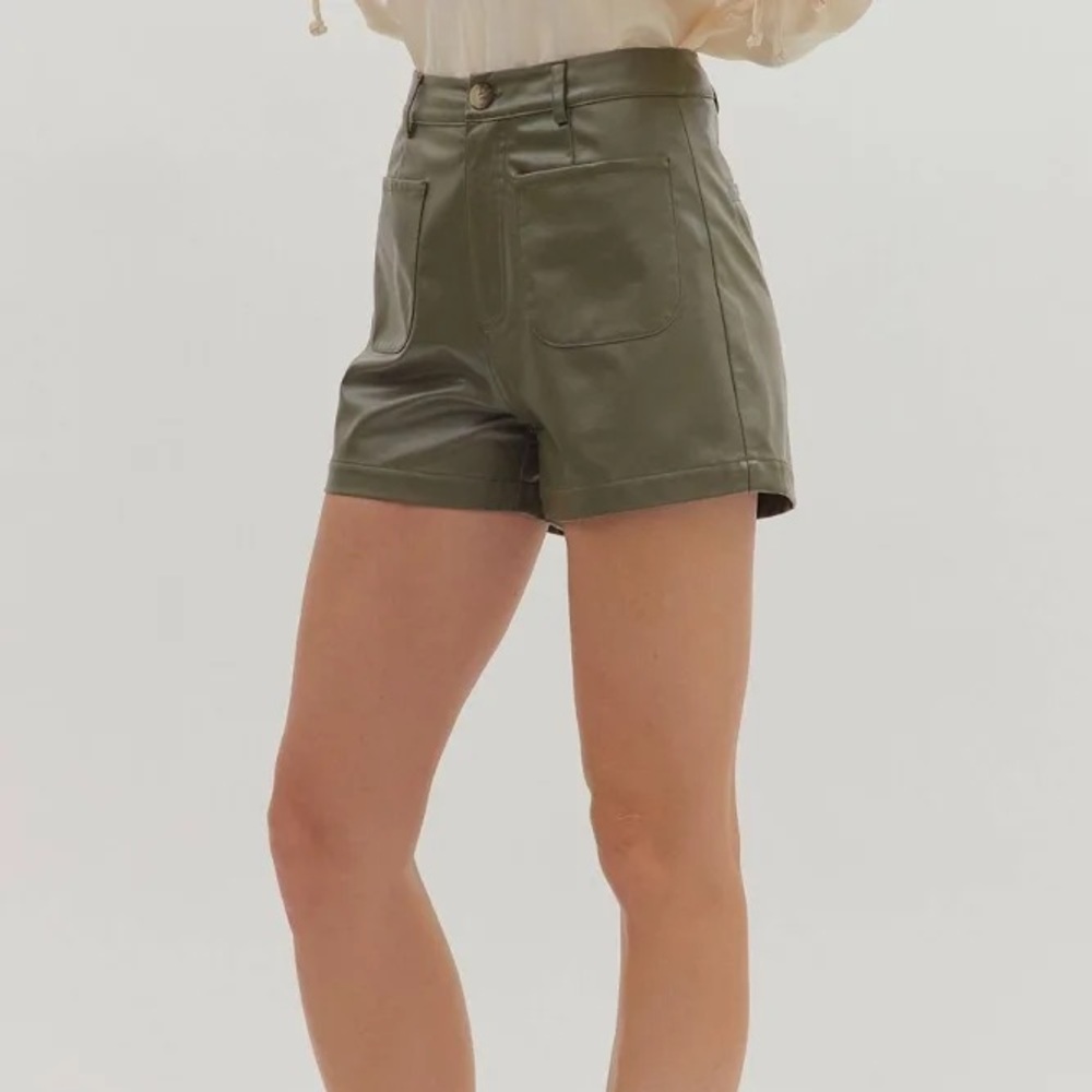 Entro High Waist Olive Shorts